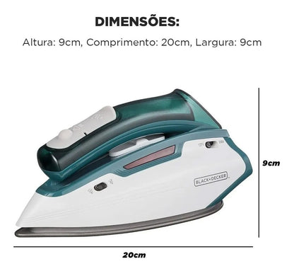 Ferro De Passar De Viagem Portátil 777 Bivolt Black+decker