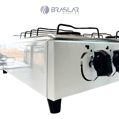 Fogão cooktop gás Braslar Asiático Jr 4 bocas branco