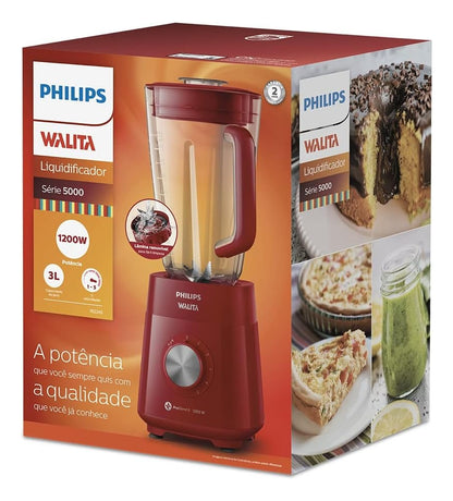 Liquidificador Série 5000 Philips Walita 1200w Ri2240 110v Cor Vermelho