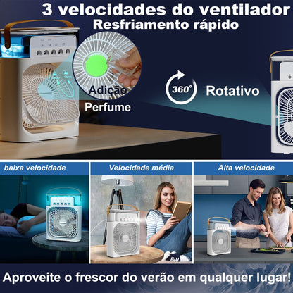 Mini Climatizador De Ar Com Reservatorio Para Agua Gelo Usb