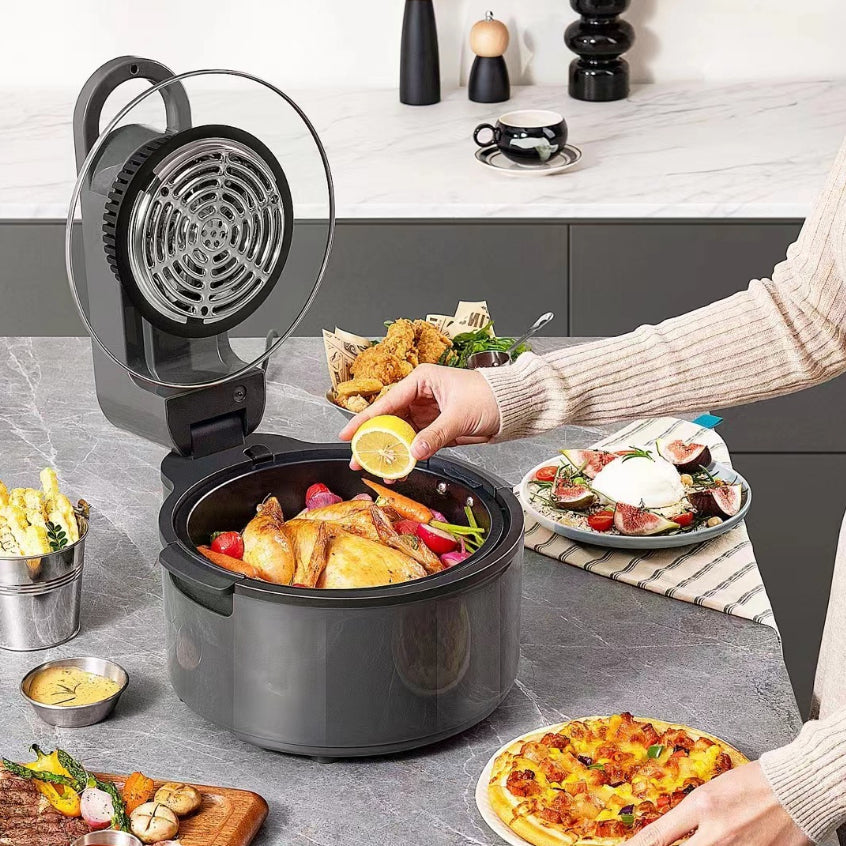 Air Fryer Fritadeira Elétrica 10L 110V/220V Com Grelha E Cesto Removível Digital Sem Óleo