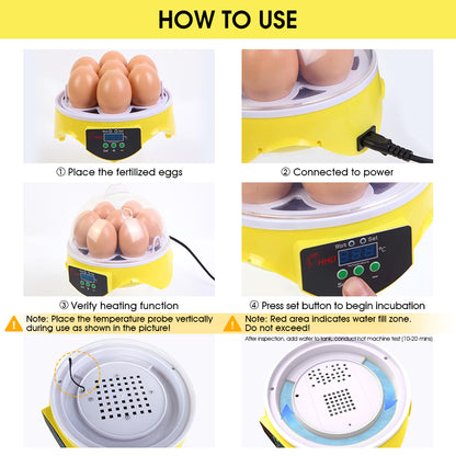 Incubadora Inteligente de Ovos de Pássaro com Controle Automático de Temperatura Tipo Pato